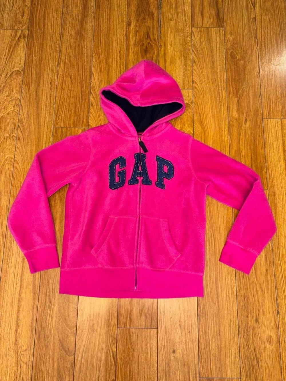 Pink Y2K Gap zip up fleece hoodie
